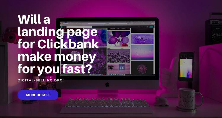 Landing page for Clickbank